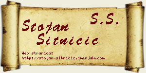 Stojan Sitničić vizit kartica